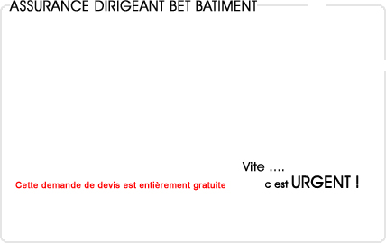 assurance dirigeant bureau d'tude btiment