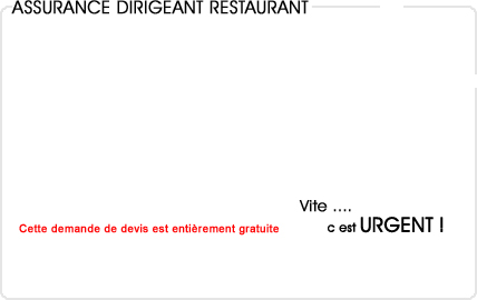 assurance dirigeant restaurant